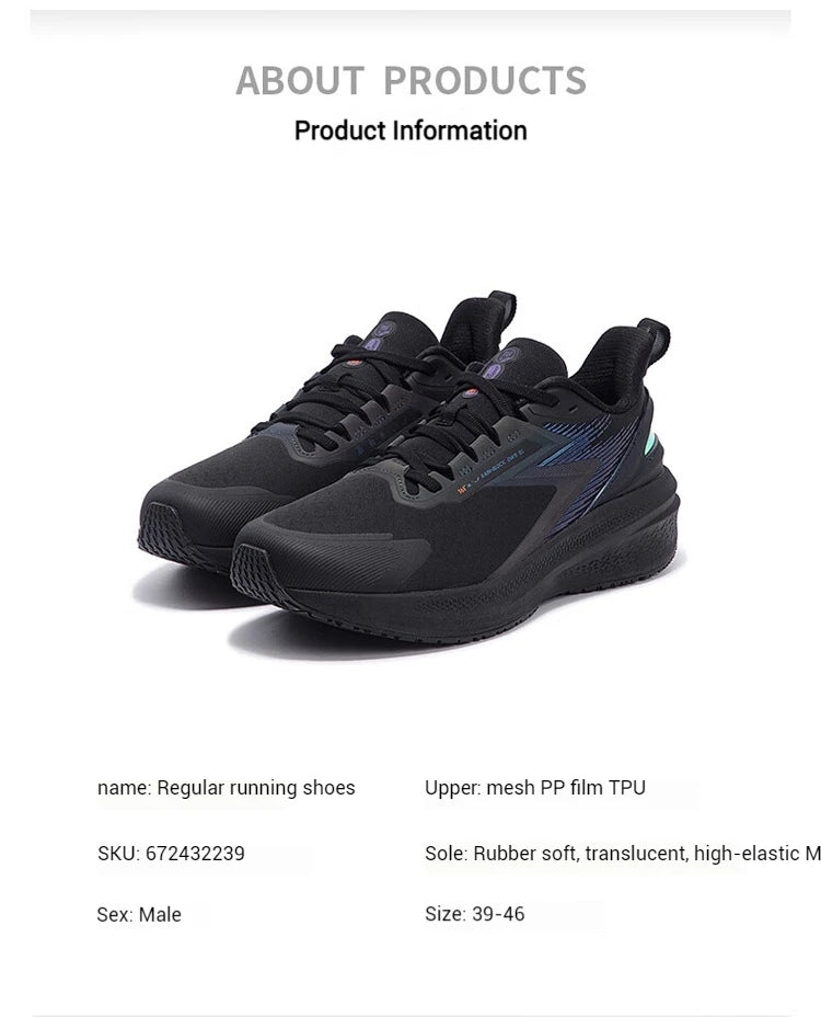 361 Degrees Rainblock 7.0 Men Running Shoes Anti Splash Rainproof Technology Non-Slip Cushioning Rebound Male Sneakers 672432239