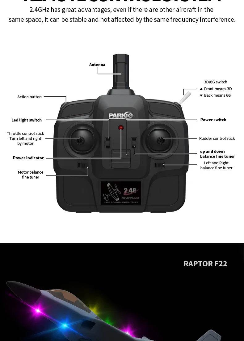 2024 New F22S 2.4G 4CH 3D6G RC Airplane Raptor F22 Warplane WLtoys A180 Upgrade Version LED Light With Gyroscope Out Door Toys - AIAZ