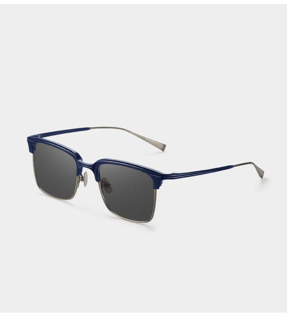 CAPONI Polarized Sunglasses For Men Fashion Pure Ttanium Eyewear Retro Trendy Brand Design Sun Glasses for Driving Shades BS1905