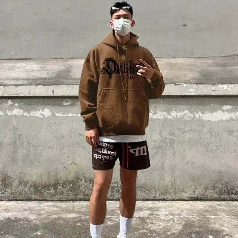 Male Hoodie Harajuku Fashion Loose Autumn New In Men's Hooded Sweatshirt Funny Cheap Streetwear High Quality Pastel Color Cotton - AIAZ