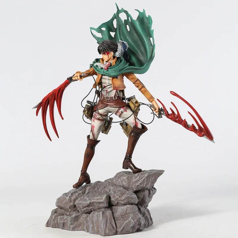 Levi Figure Mikasa Ackerman Eren Jaeger Figurine Anime Model Doll Toy 36cm - AIAZ