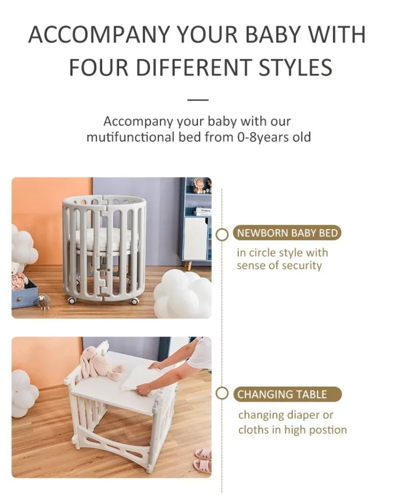 Travel Baby Bed, Baby Furniture Foldable Baby Crib