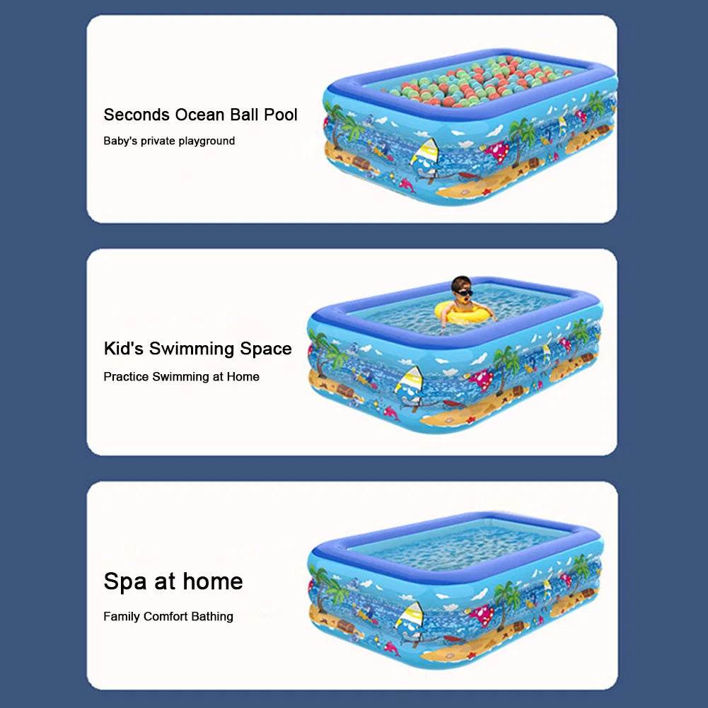 Inflatable Swimming Pool Baby Swimming Pools Removable Indoor Outdoor Swimming Pools Children Summer Pool Toys for Pool Party - AIAZ