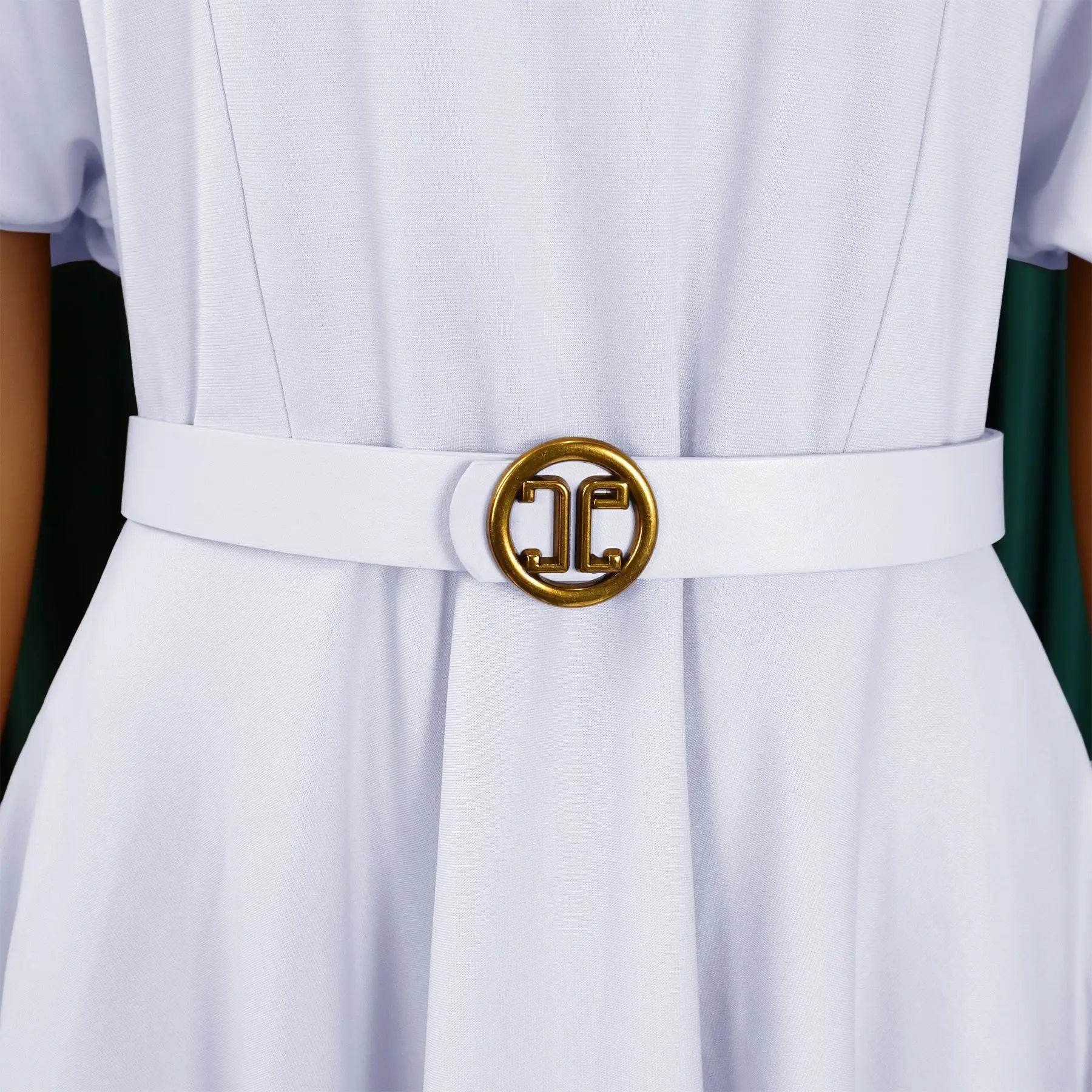 Elegant Office Dress for Women Professional O Neck Short Sleeve Belt Waisted A Line Mid Calf Formal Business Work Dress Midi New - AIAZ