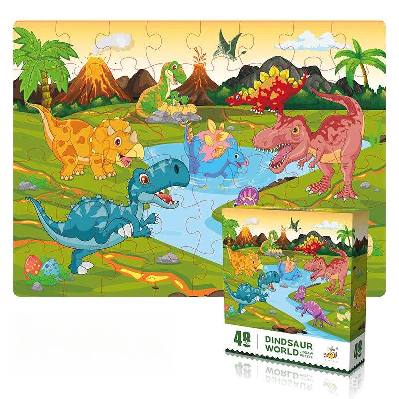 48 Pieces Puzzle Toys Children's Early Education Toys Kindergarten Souvenirs Gifts Exercising Thinking and Hands-on Abilities - AIAZ