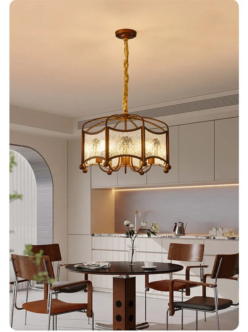 TEMOU Contemporary Restaurant Pendant Lamp French Retro Bedroom Study Villa Hotel Rooms Bar Counter Cafe  Aisle Light