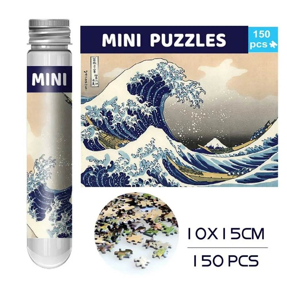 150PCS/Set Oil Painting Jigsaw Puzzles Mini Test Tube Oil Painting Jigsaw Gifts Family Educational Toys Adult Children - AIAZ