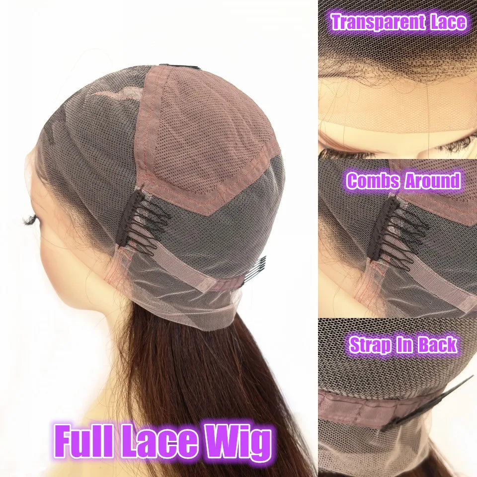 13x6 Lace Frontal Body Wave Wig Brown Roots Ombre Blonde 13x4 Lace Front Human Hair Wigs Baby Hair Transparent 5x5 Closure Wig