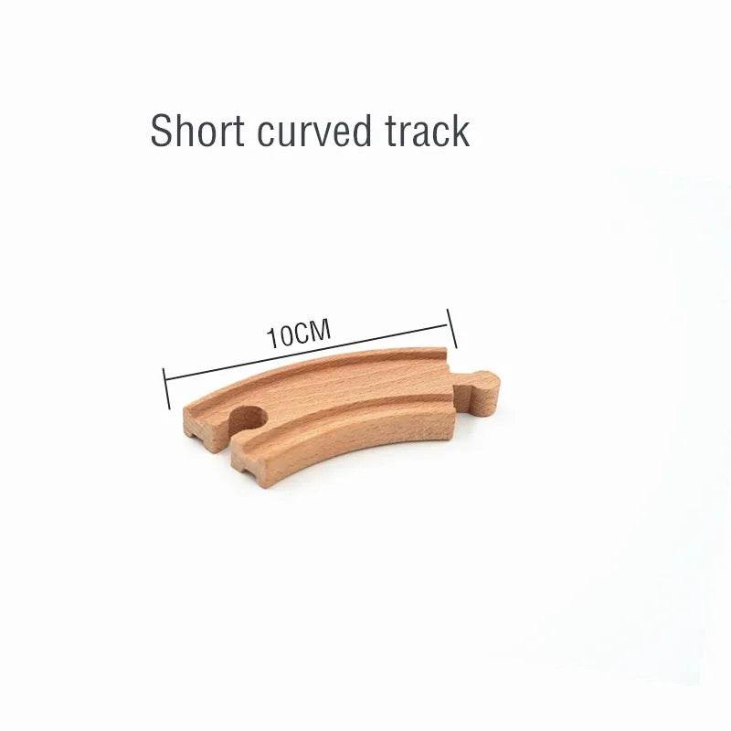 DIY Children Wooden Train Rail Track Accessories Toy Cross Track Railway Toys Compatible All Track for Kids Boys & Girls Gifts - AIAZ