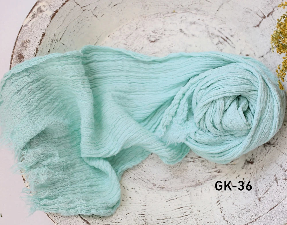 Newborn Cheesecloth Wrap Baby Photography Props Posing Fabric Cotton Stretch Blanket Hand Dyed Newborn Layer Wrap