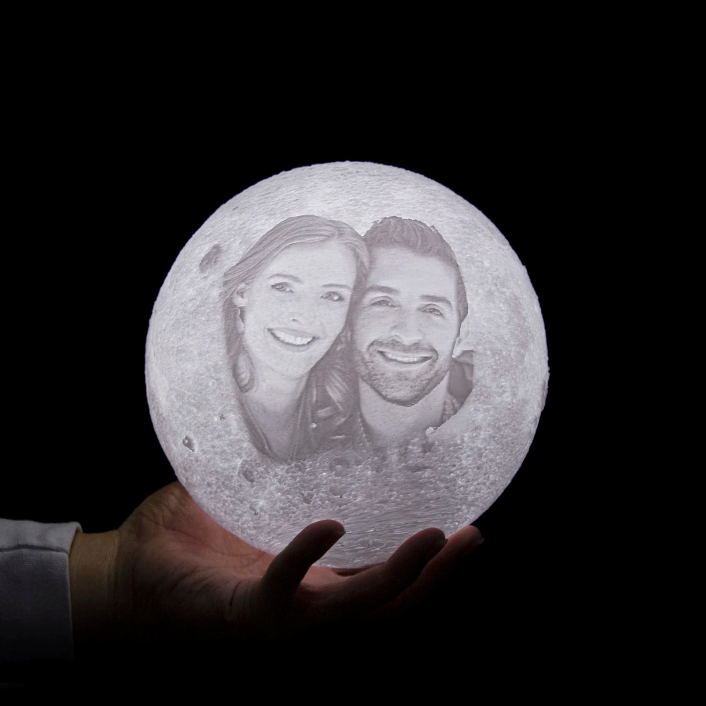Customized 3D Printing Moon Lamp Personalized Photo Text Night Light USB Rechargeable Gift for Birthday Mother's Valentine Day