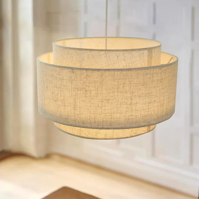 GEW Wabi-Sabi Hand-knitted Chandeliers Nordic Fabric Lampshade Pendant Lights For Restaurants, Shops, Bedroom Home Decor BT3001