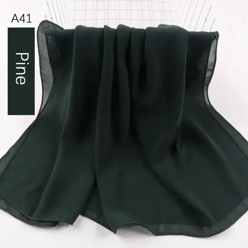 Muslim Women Chiffon Hijab Scarf Chiffon Soft Hijabs Shawl Long Scarves Wrap Headscarves For Muslim Fashion - AIAZ