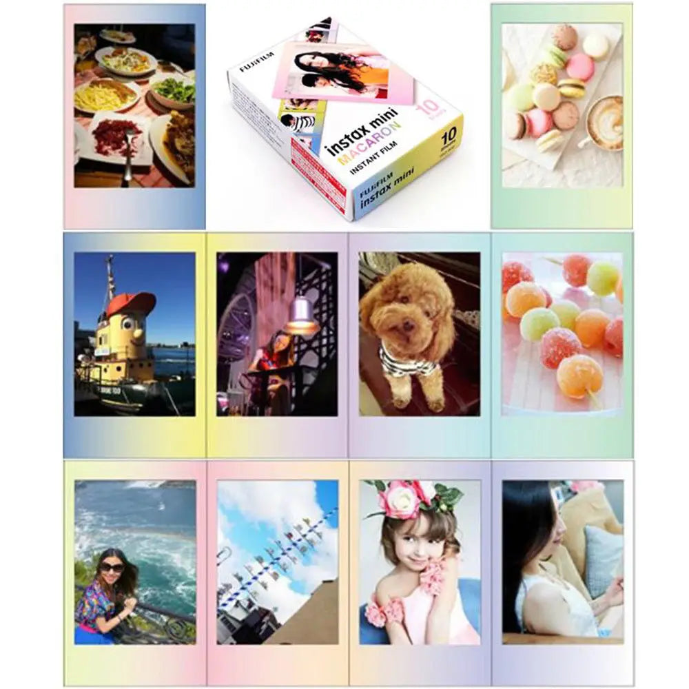 10 -50 Sheets Fujifilm Instax Mini 12 11 8 9 Film Stained Stars Fuji Instant Photo Paper For 70 7s 50s 90 25 Share SP-1 Camera