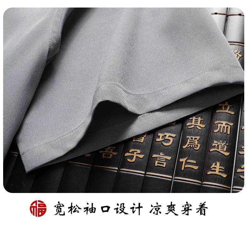 Men's sets (Shirt + trousers) 2025 summer new style men fashion shirt short sleeve shirt High quality shirts male Two Piece - AIAZ