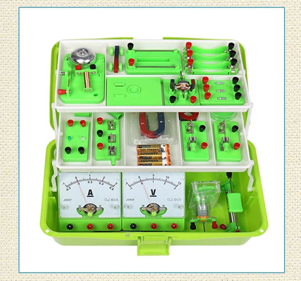 Physics Labs Basic Electricity Discovery Circuit Magnetism Experiment Kits Science Education Toy for Junior Senior High School - AIAZ