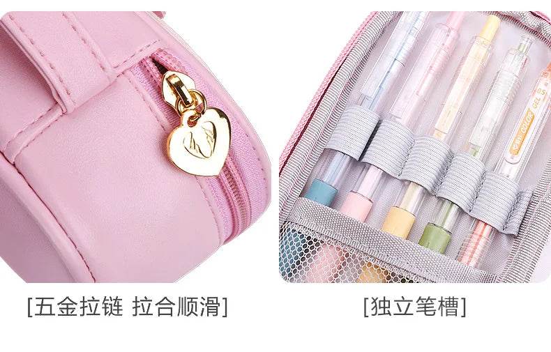 School Supplies Kawaii Pencil Case Stationery for Girls Pupil Cute Writing Bag Sanrio Kuromi Cinamoroll My Melody Student Kids - AIAZ