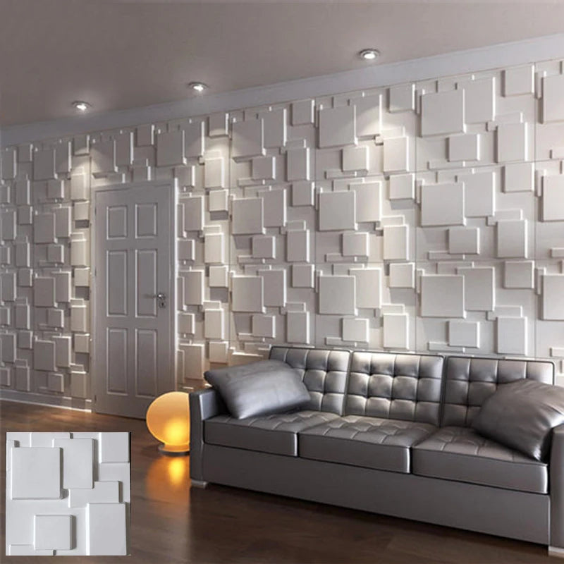 30cm house wall renovation geometric 3D wall panel non-self-adhesive 3D wall sticker art tile 3d wallpaper room bathroom ceiling