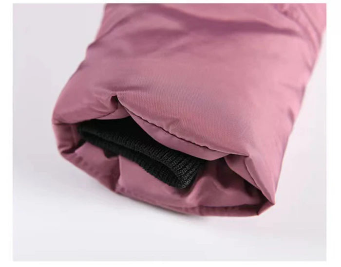 4 5 6 8 10 Years Winter Girls Coat Keep Warm Thicken Kids Jacket Hooded Zipper Fur Collar Princess Outerwear Children's Clothing