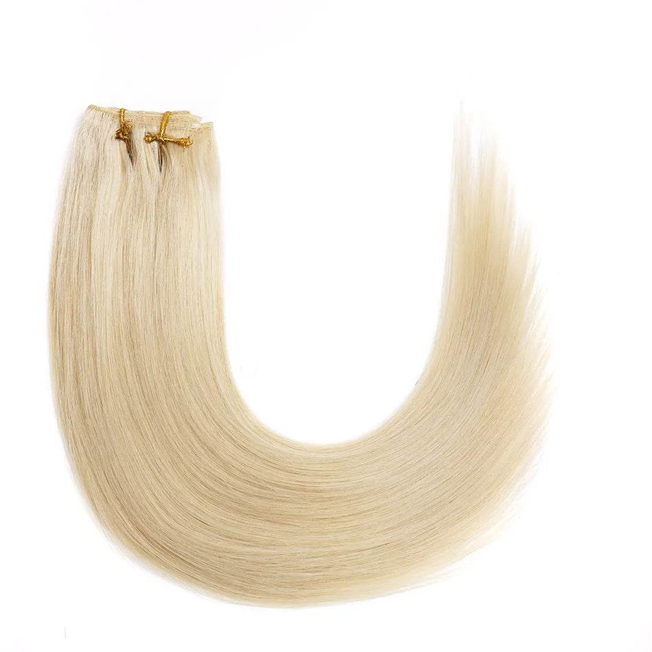 BHF Clip in Hair Extensions Human Hair Straight Remy Hair Natural Black Light Brown Honey Ombre Hair Extensions With Clips 70g - AIAZ