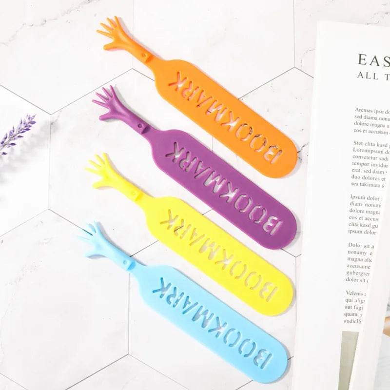 Four School Stationery Strange Bookmarks Silicone Plastic Novelty Books Reading Supplies Office Children Exquisite Gifts - AIAZ