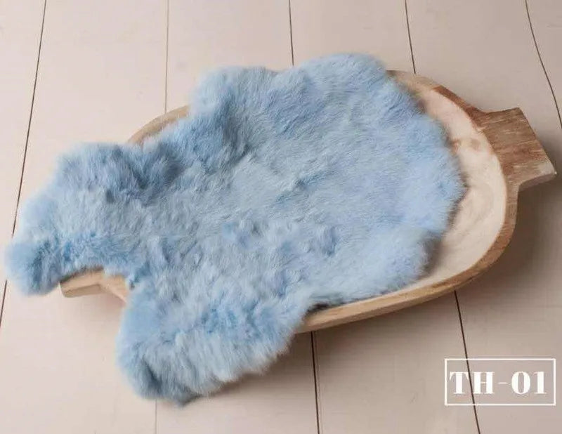 Newborn rabbit fur for baby photography props,basket filler cushion blanket