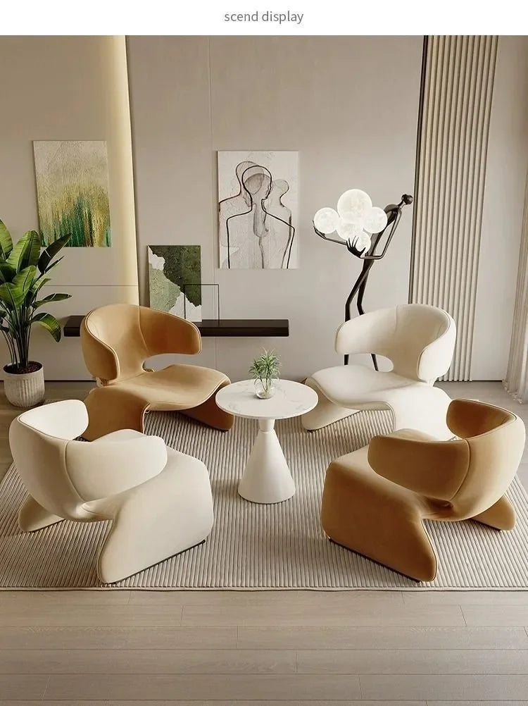 Designer Creative Single Sofa Chair for Negotiation Table and Chairs Leisure Sofa Rest Area Hotel