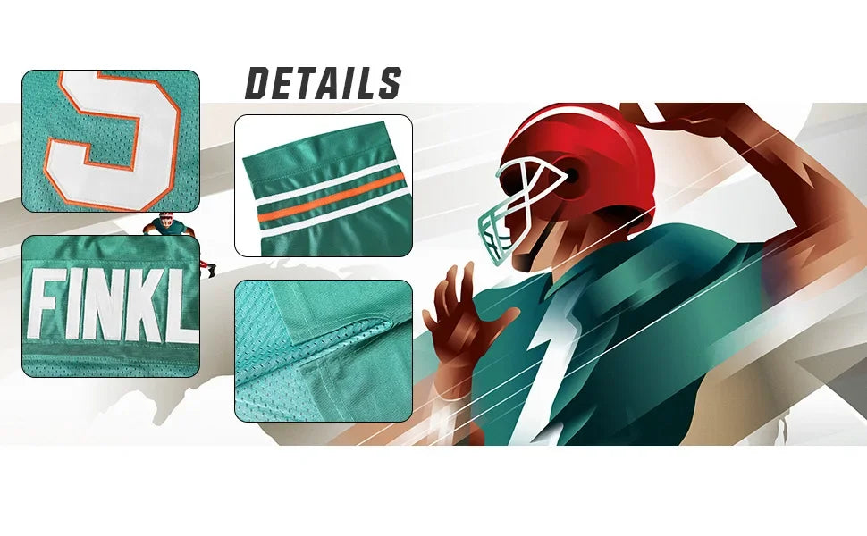 Sport #5 Ray FINKLE Ace Ventura Movie Short Jersey Teal Green 100% Stitched Ray FINKLE Retro Football Jerseys