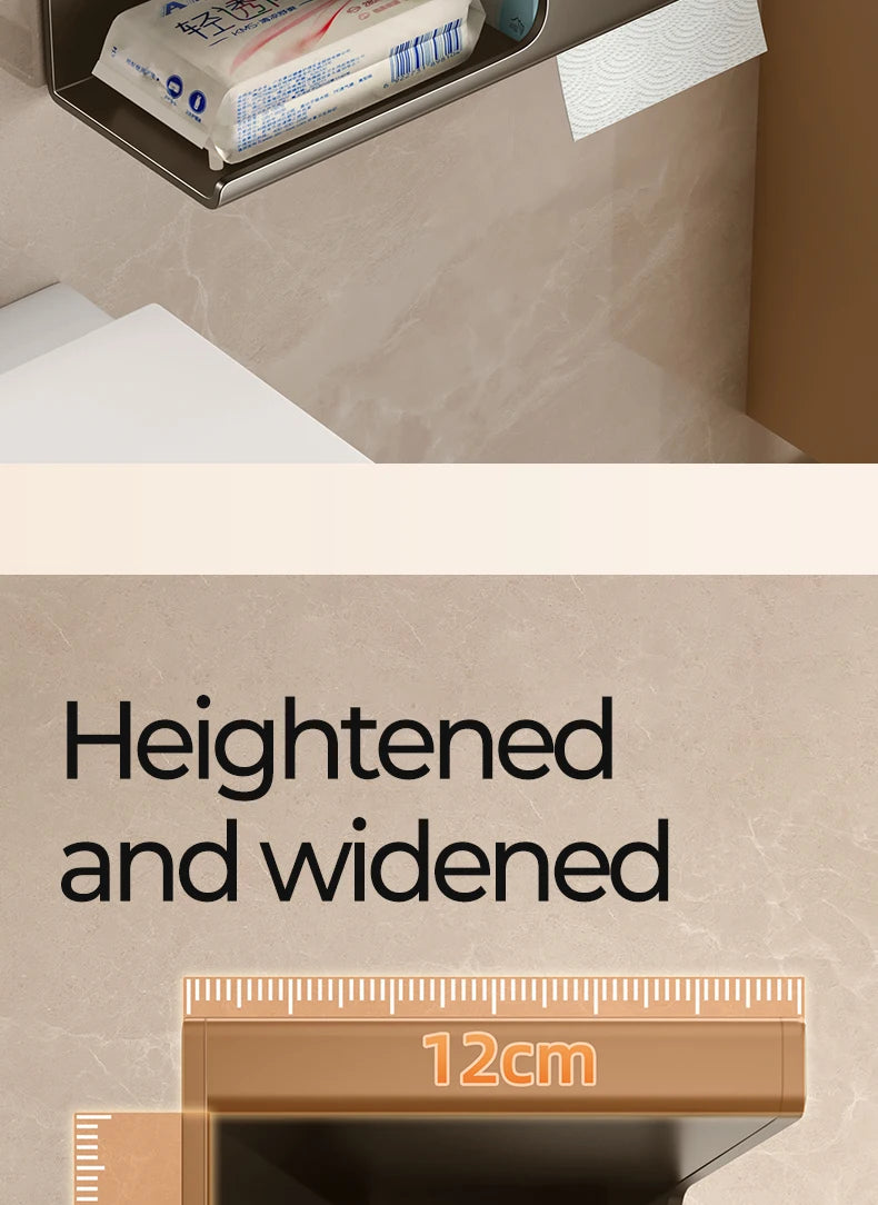 Toilet Paper Holder Wall-Mounted Carbon Steel Toilet Paper Holder Tissue Rack Bathroom Tissue Holder Bathroom Accessories