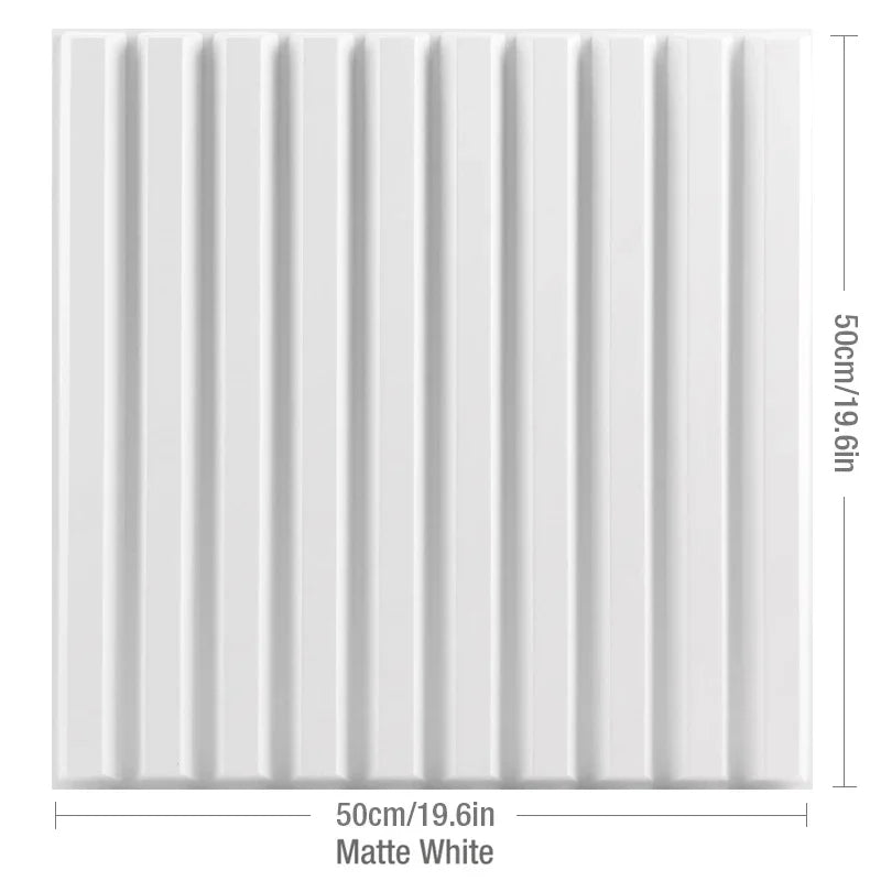 12PC 50x50cm 3d art plaster cut geometric diamond carved wood adhesive bottom wall 3d wall sticker 3d wall panel home decoration