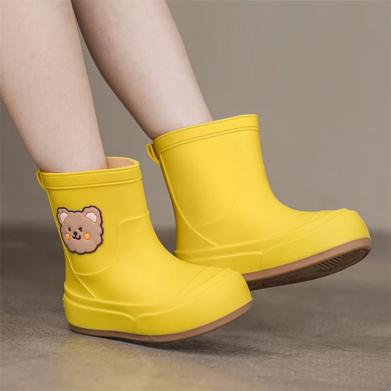Cute Parent-Child Rain Boots Women's Anti-Slip Waterproof oes Four Seasons Universal Slip-Resistant Rubber Boots