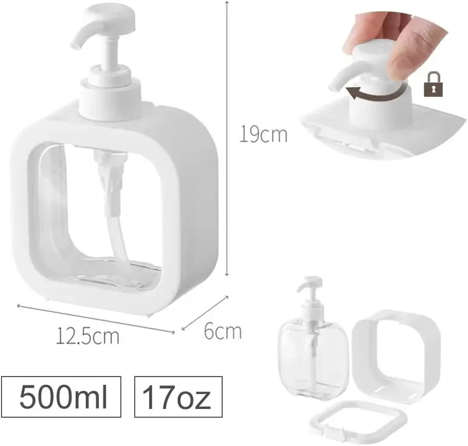 1 PC 300ml/500ml Bathroom Soap Dispenser Refillable Lotion Shampoo Shower Gel Holder Portable Travel Dispenser Empty Bath Pump