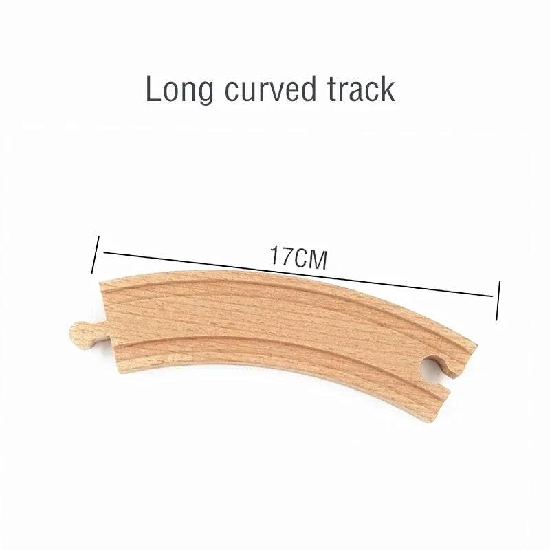 DIY Children Wooden Train Rail Track Accessories Toy Cross Track Railway Toys Compatible All Track for Kids Boys & Girls Gifts - AIAZ