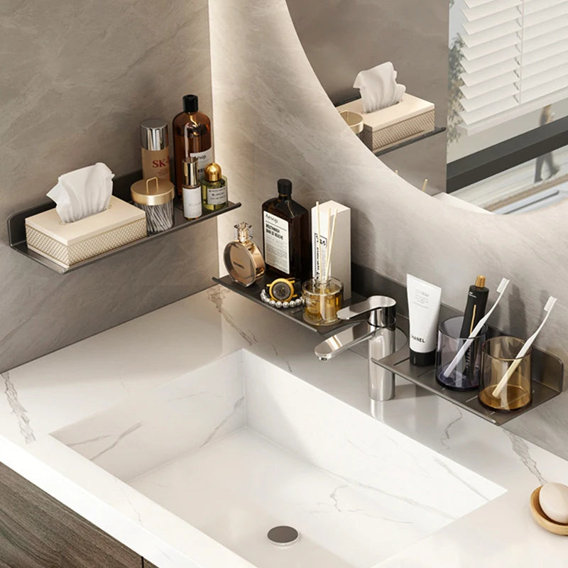 Faucet storage tray, bathroom storage rack, mirror front toilet, washbasin, washbasin, non perforated bathroom rack