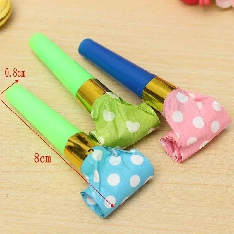 30pcs Kids Game Whistle Birthday Supplies Fun Polka Dot Whistle Party Favors Loot Bag Stuffers Sound Making Toys - AIAZ