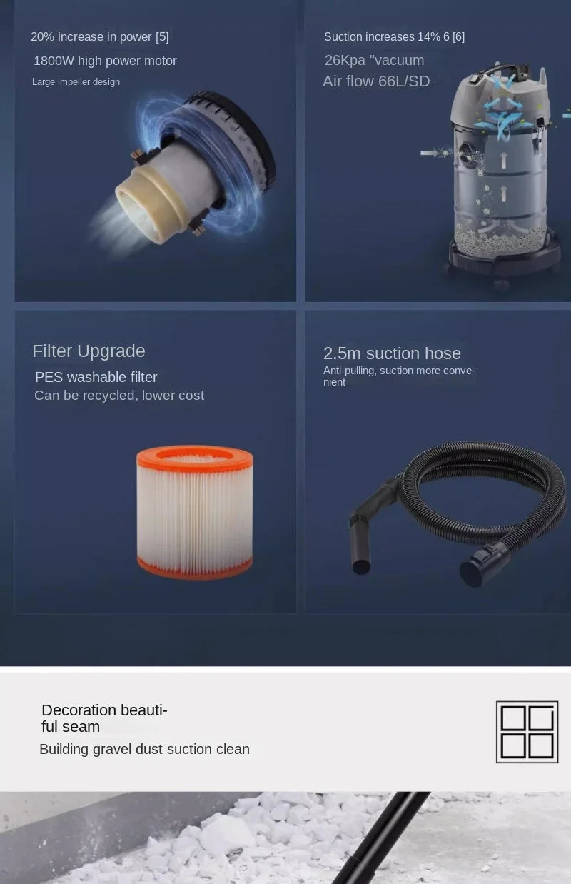 Germany karcher karcher household and commercial vacuum cleaner, bucket type wet and dry metal dust bucket NT20/1