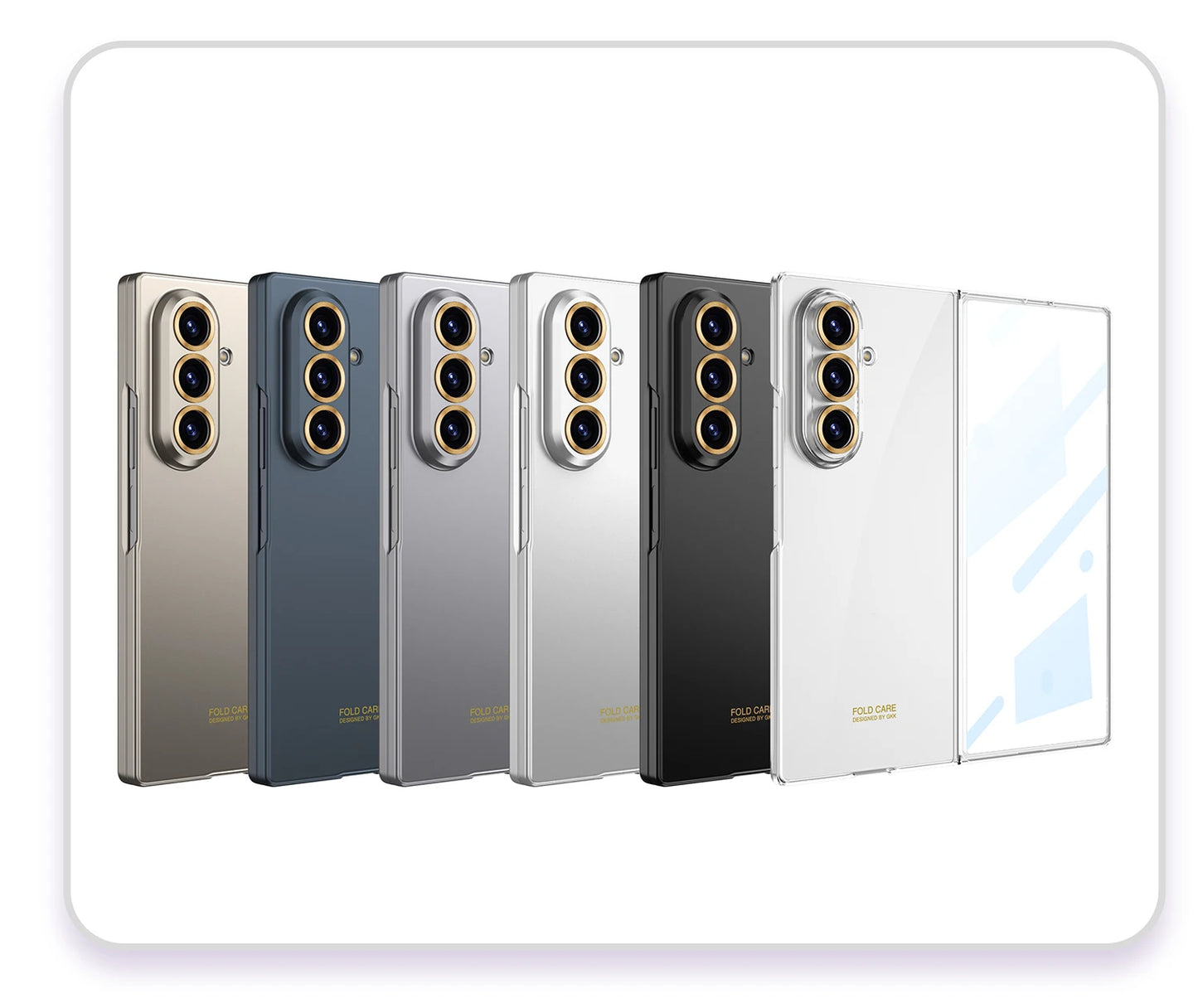 Luxury Fashionable Ultra-thin Phone Case For Samsung Galaxy Z Fold 7 5G With Screen Glass Protect Film Matte Protector Cover