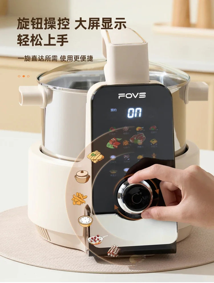 new Fully automatic intelligent cooking robot cooking artifact household multi-functional integrated automatic cooking pot