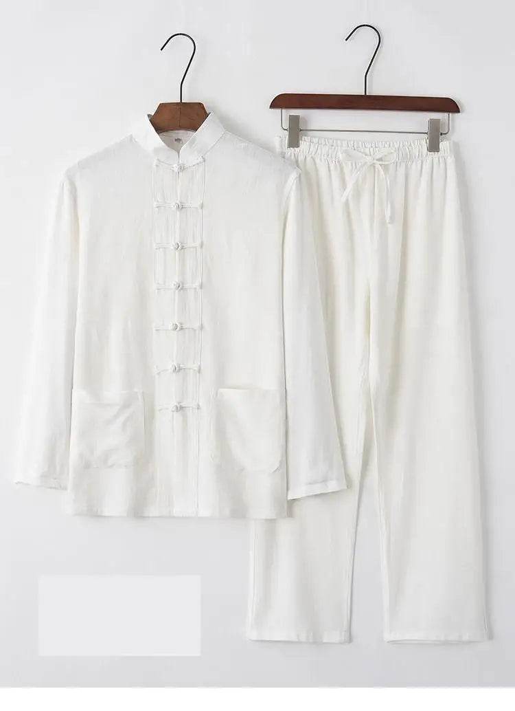 Hanfu Men Chinese Clothes for Men News Year Top Pant Hanfu Kung Fu Clothing Blouse Party Male Tang Suit Plus Size M-XXXXXL - AIAZ