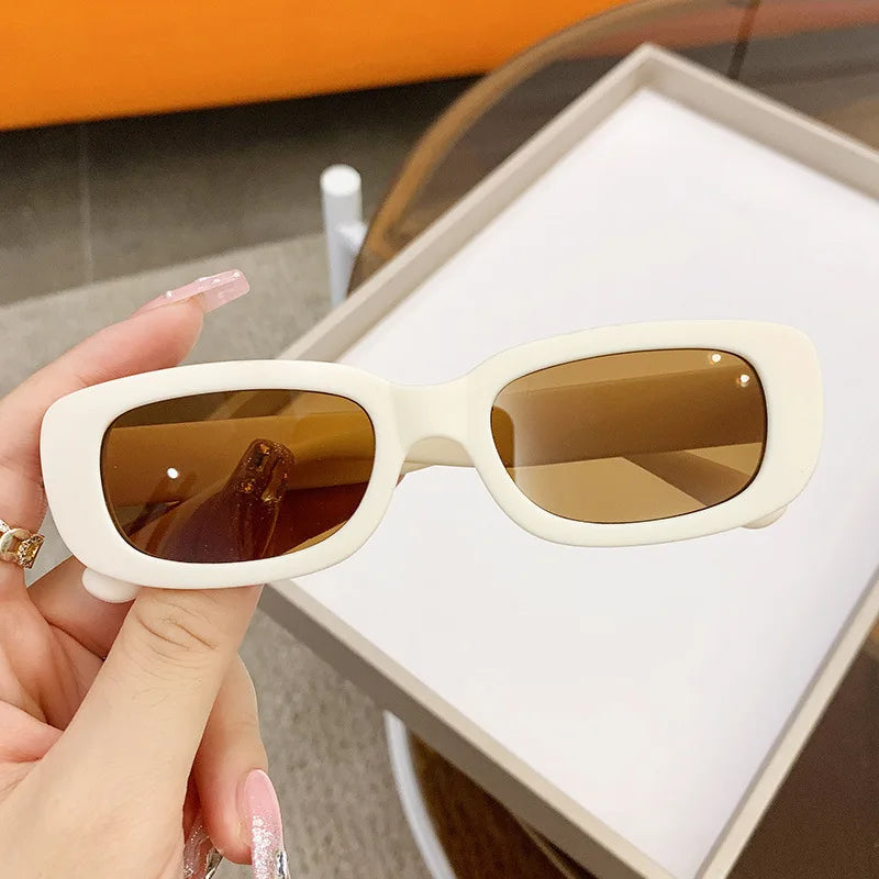 Children Cute Vintage Frosted Rectangle Sunglasses Outdoor Girls Boys Sweet Sun glasses Protection Classic Kids eyewear UV400