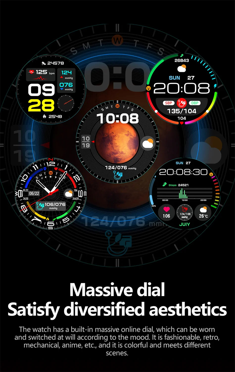 2025 New Health Nursing Accurate Measure Blood pressure Smart Watch With Air pump airbag Blood lipids Uric acid Smartwatch Men