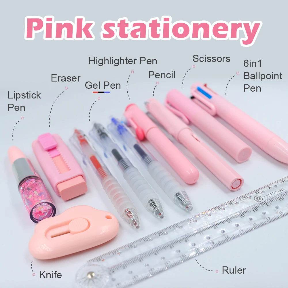 11-in-1 Student Stationery Set Back To School Materials Useful Study Supplies - AIAZ