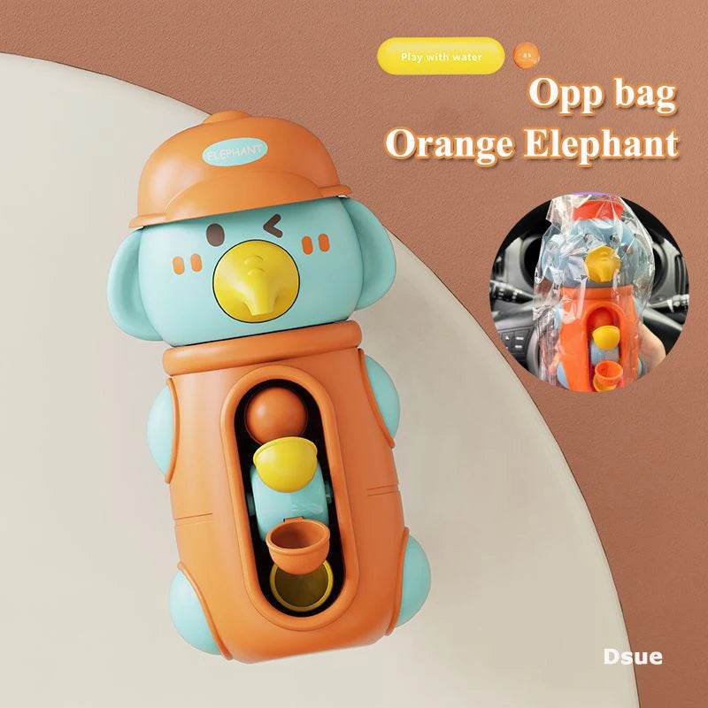 New Cute Duck/Elephant Baby Shower Bath Toys Children Water Play Spinner with Suction Cup Waterwheel Games for Kid Bathroom - AIAZ