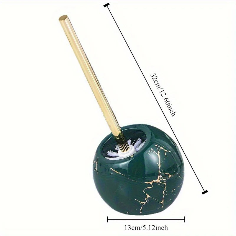 Nordic Ceramic Base Imitation Marble Toilet Brush and Holder Household Bathroom Toilet GapCleaning Supplies Bathroom Accessories