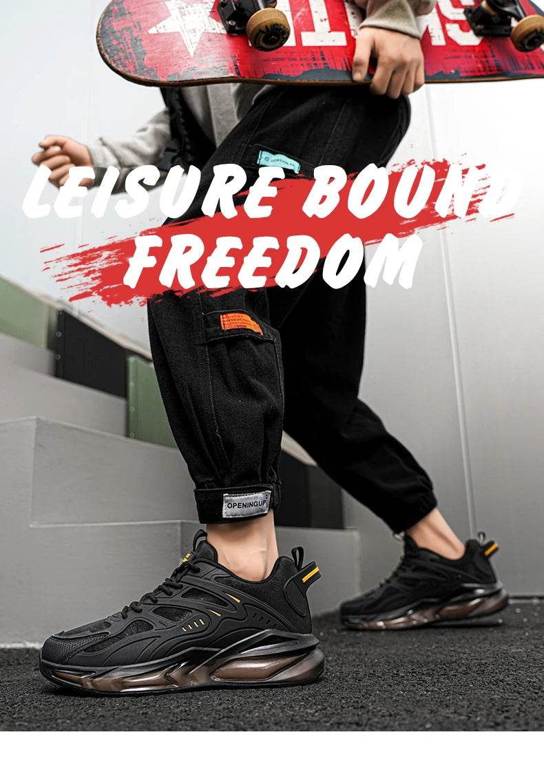 Men Shoes 2025 Casual Walk Air Cushion Marathon Breathable Lightweight Women's Comfortable Athletic Nonskid Sneakers - AIAZ