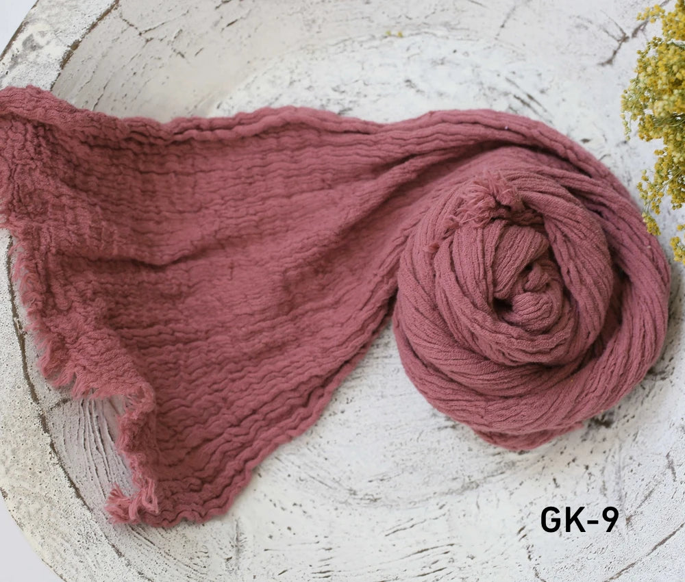 Newborn Cheesecloth Wrap Baby Photography Props Posing Fabric Cotton Stretch Blanket Hand Dyed Newborn Layer Wrap