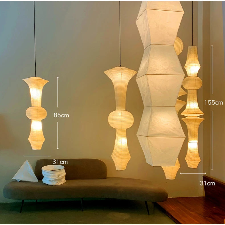 Janpanese Akari Rice Paper Lamp modern Noguchi Yong Pendant Lamp Living Room Bedroom Corner Designer Light
