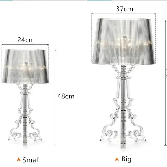 Baroque Ghost Shadow Desk Lamp Decorative Lighting for Living Study Room Bedroom Acrylic Transparent Table Lamps Room Decor