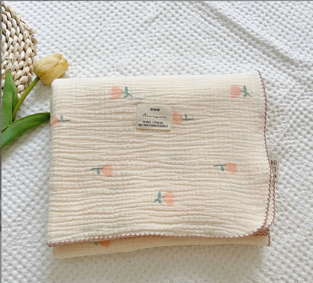 Muslin Swaddle Blankets Newborn Summer Baby Blanket Cotton Infant Swaddle Wrap Receiving Blanket For Crib Stroller Sleeping Item