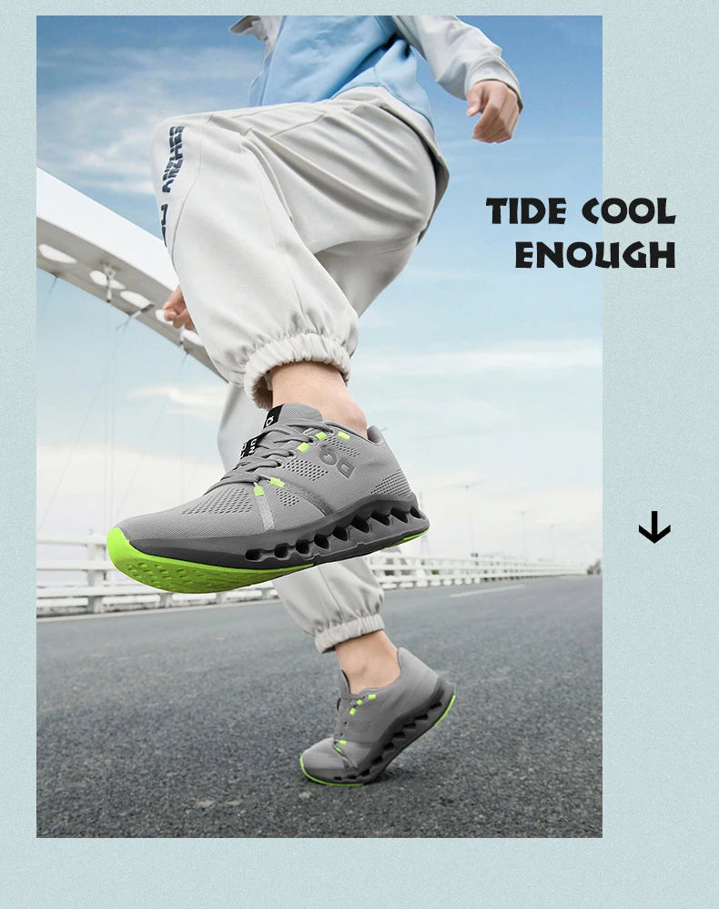 Men's Running Shoes Breathable Lightweight Shock Absorption Athletic Gym Training Sneakers Non-Slip Comfortable Sports Shoes